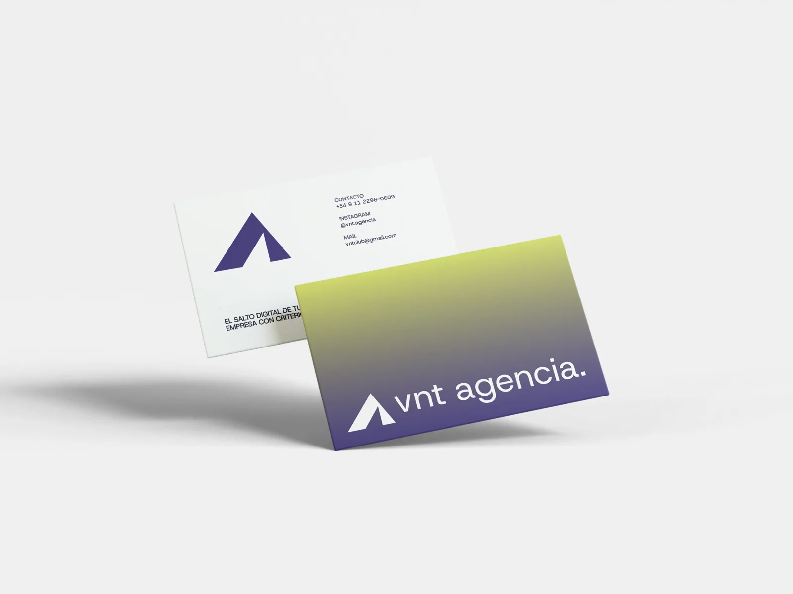 Printed cards designed for VNT Agencia